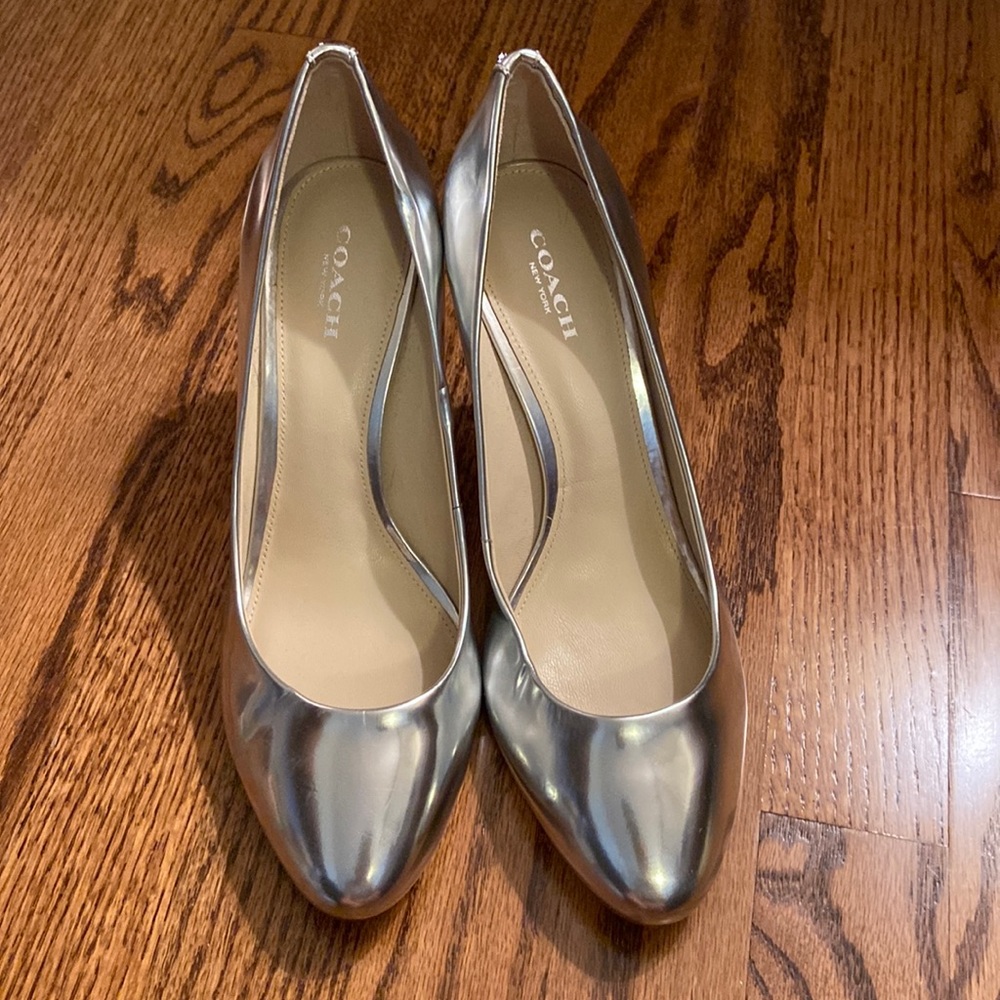 Coach Silver Heels - size 8